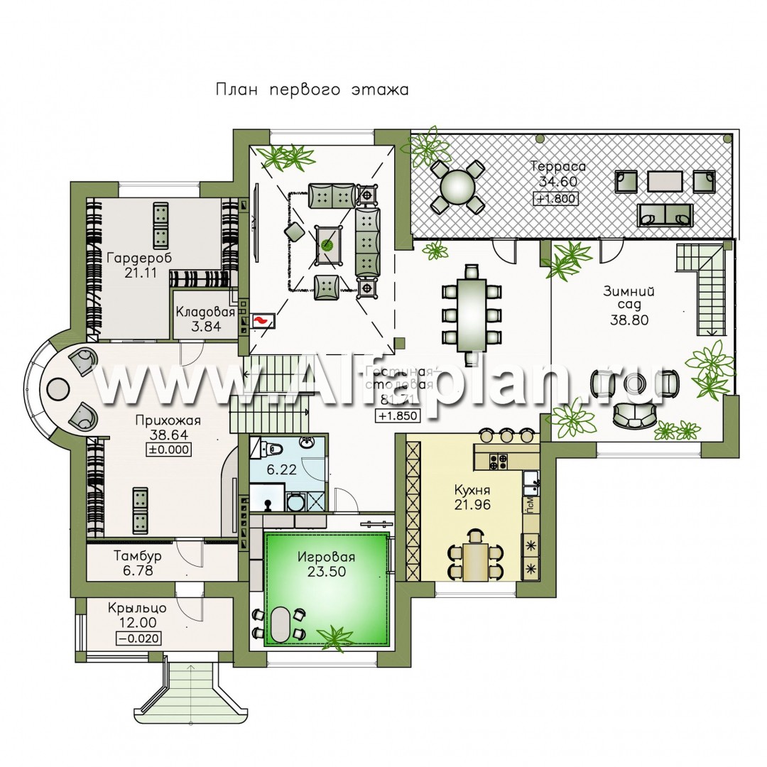 Проекты домов Альфаплан - Эксклюзивный проект современной виллы - изображение плана проекта №4