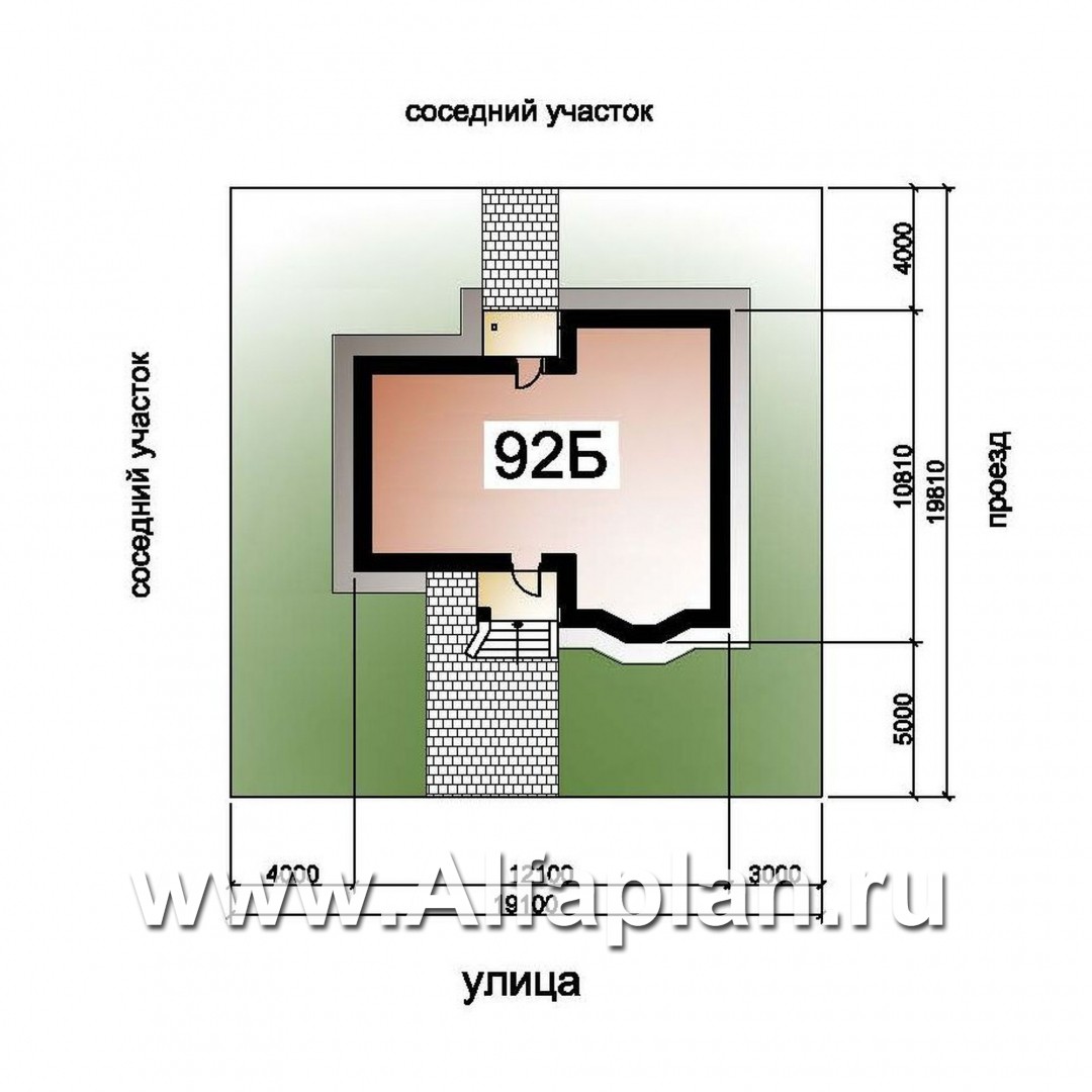 Проекты домов Альфаплан - «Фантазия» - компактный дом для небольшого участка - дополнительное изображение №2