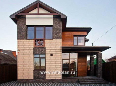 Проекты домов Альфаплан - «Оникс» - компактный двухэтажный дом для небольшого участка - превью дополнительного изображения №3