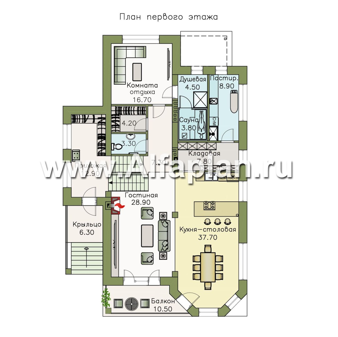 Проекты домов Альфаплан - Эксклюзивный трехэтажный классический особняк - план проекта №2