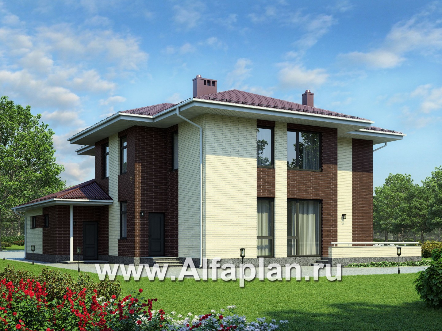 Проекты домов Альфаплан - Комфортабельный дом в современном стиле - дополнительное изображение №2