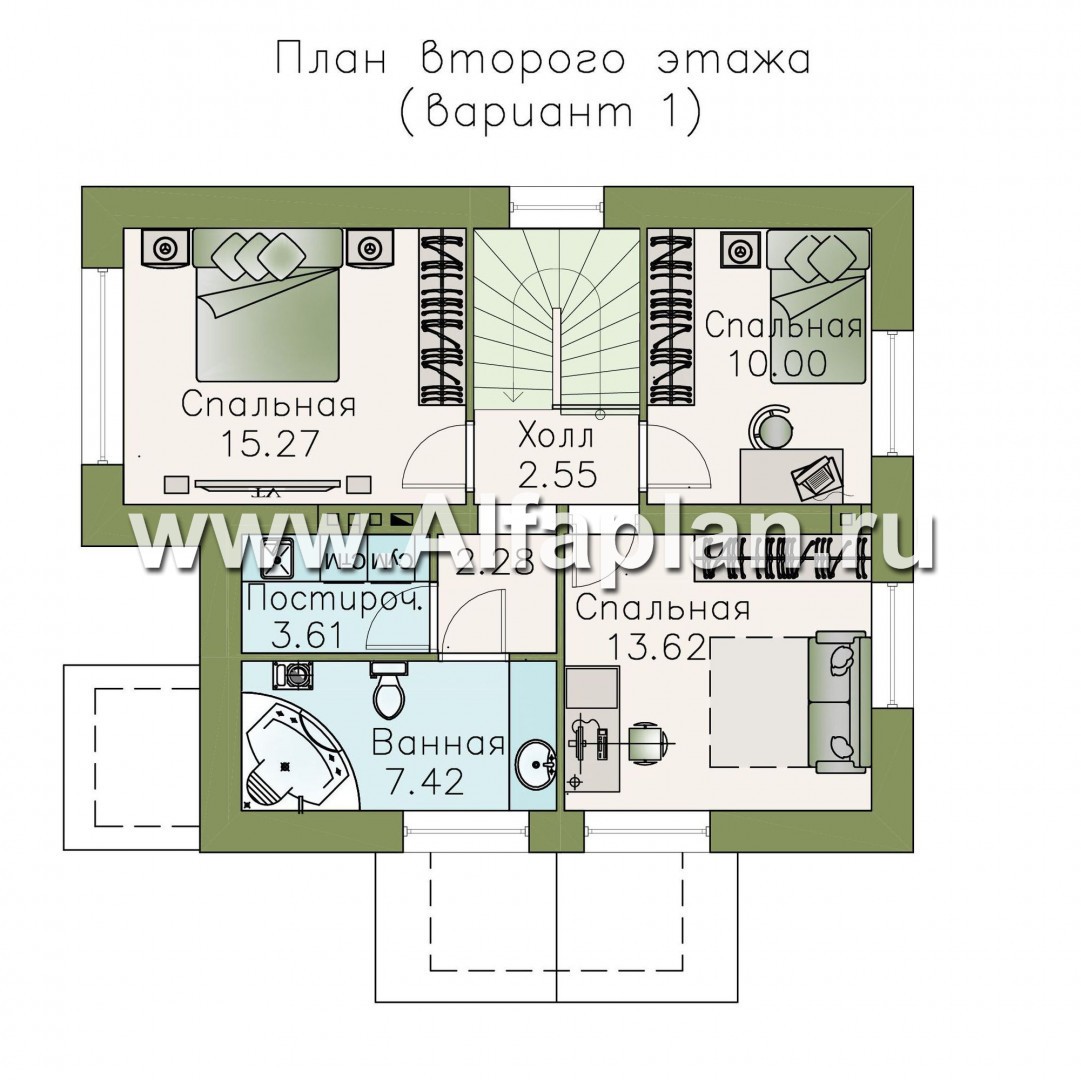Проекты домов Альфаплан - Кирпичный дом «Боспор» - - план проекта №2