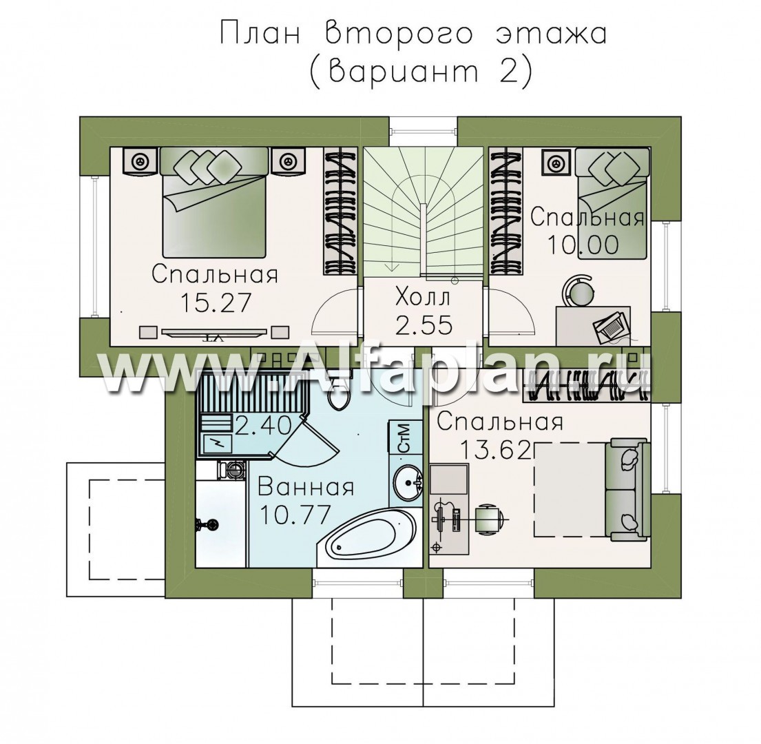 Проекты домов Альфаплан - Кирпичный дом «Боспор» - - план проекта №3