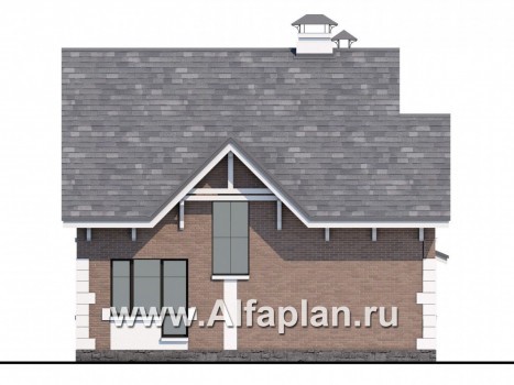 Проекты домов Альфаплан - Кирпичный дом «Боспор» - - превью фасада №4