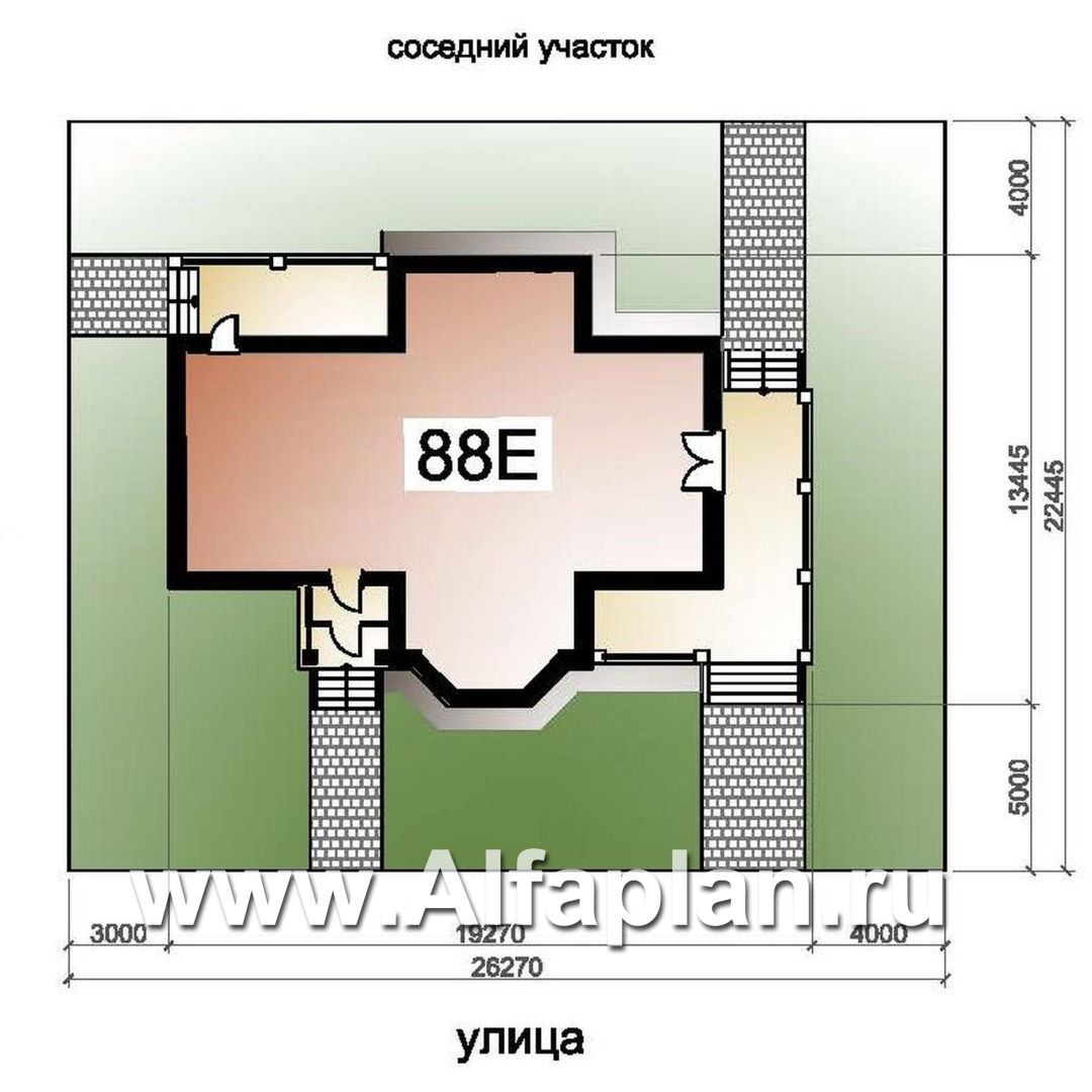 Проекты домов Альфаплан - «Шереметьев» - проект дома с большой открытой террасой - дополнительное изображение №3
