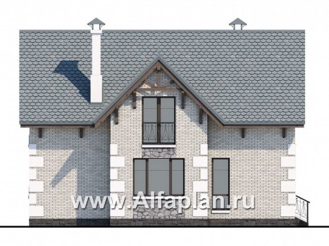 Проекты домов Альфаплан - «Малая Родина» - компактный и комфортный загородный дом - превью фасада №2