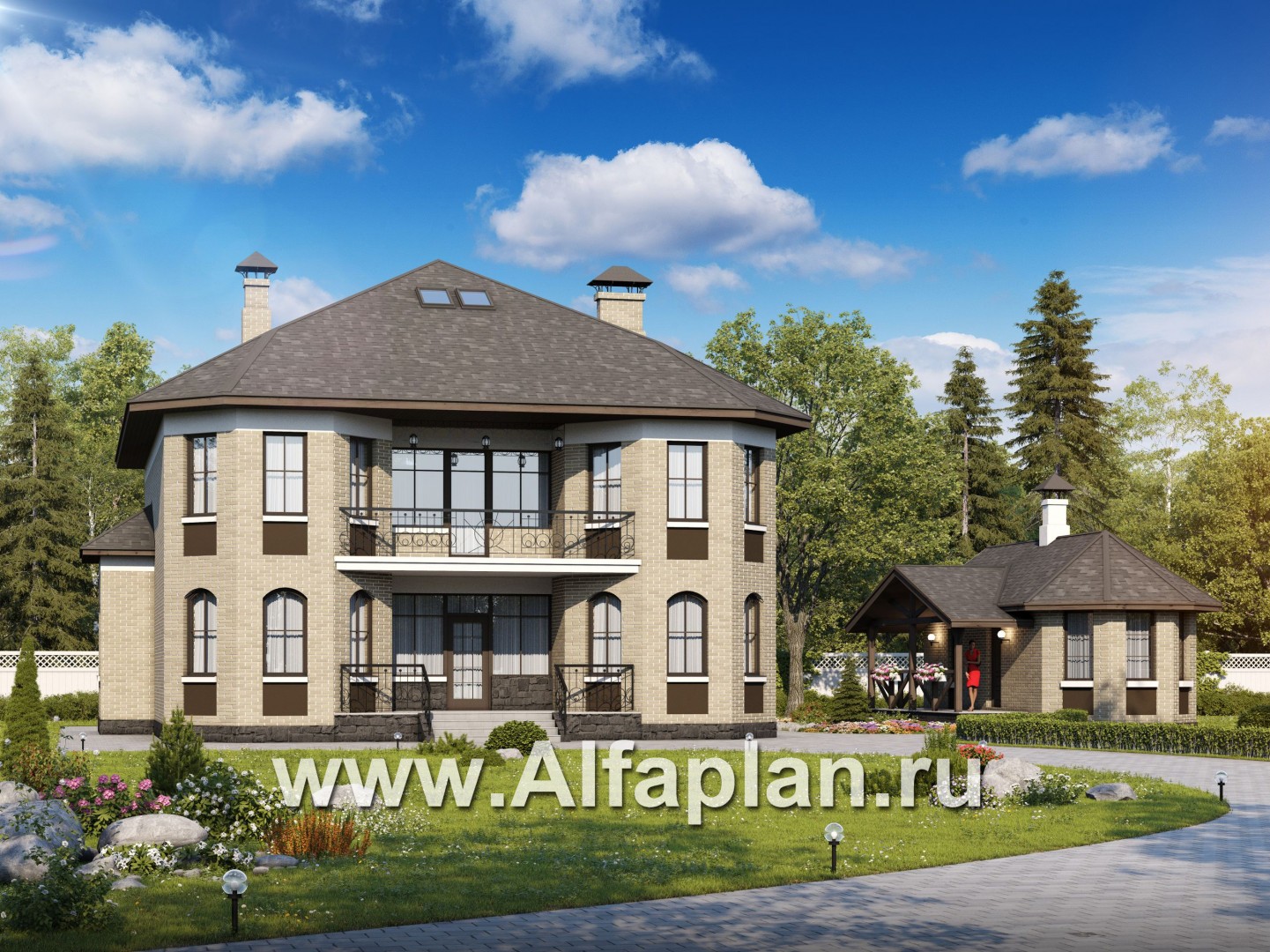 Проекты домов Альфаплан - «Рюрик»_ДУО - основное изображение