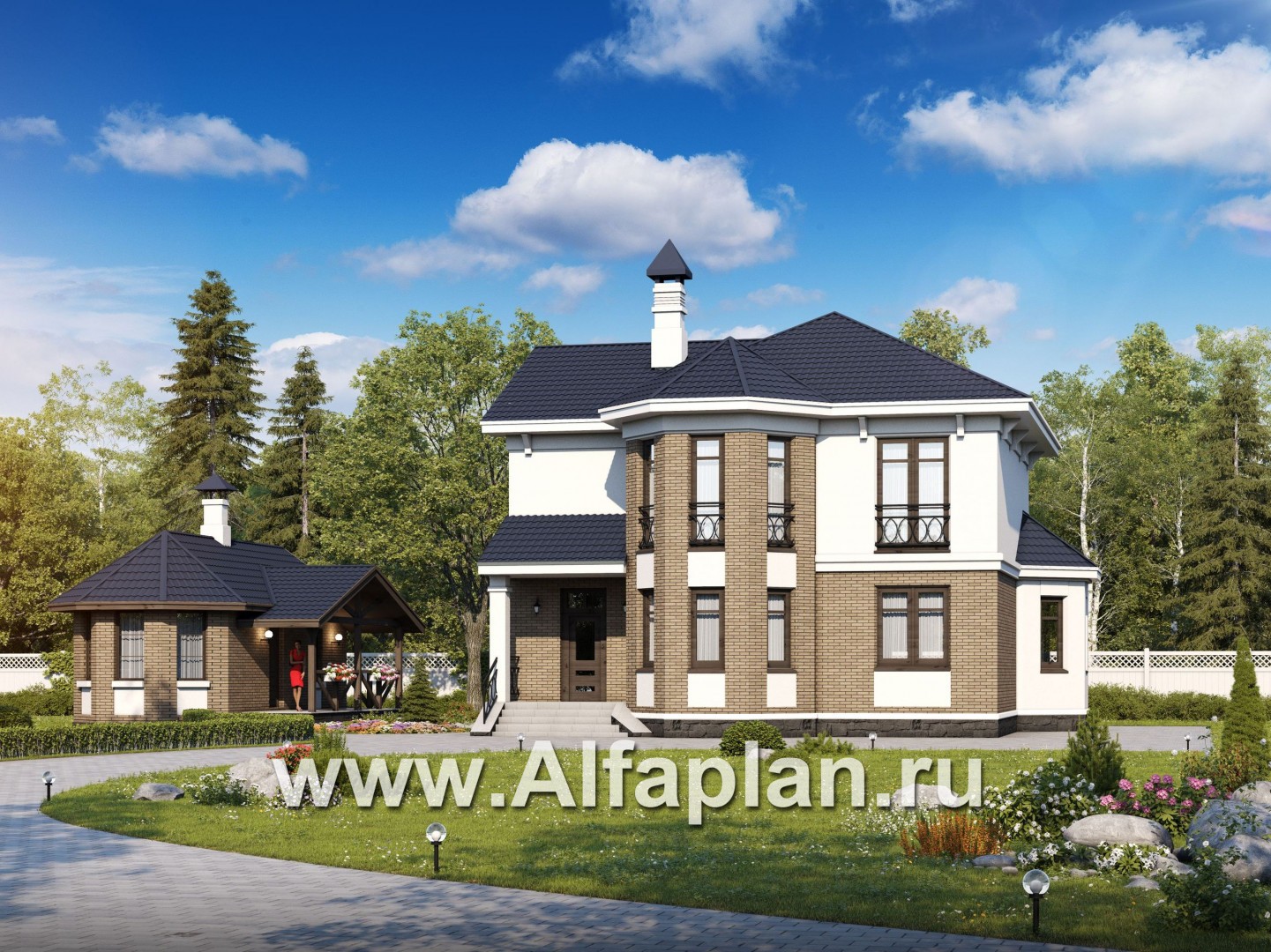 Проекты домов Альфаплан - «Классика»_ДУО - основное изображение