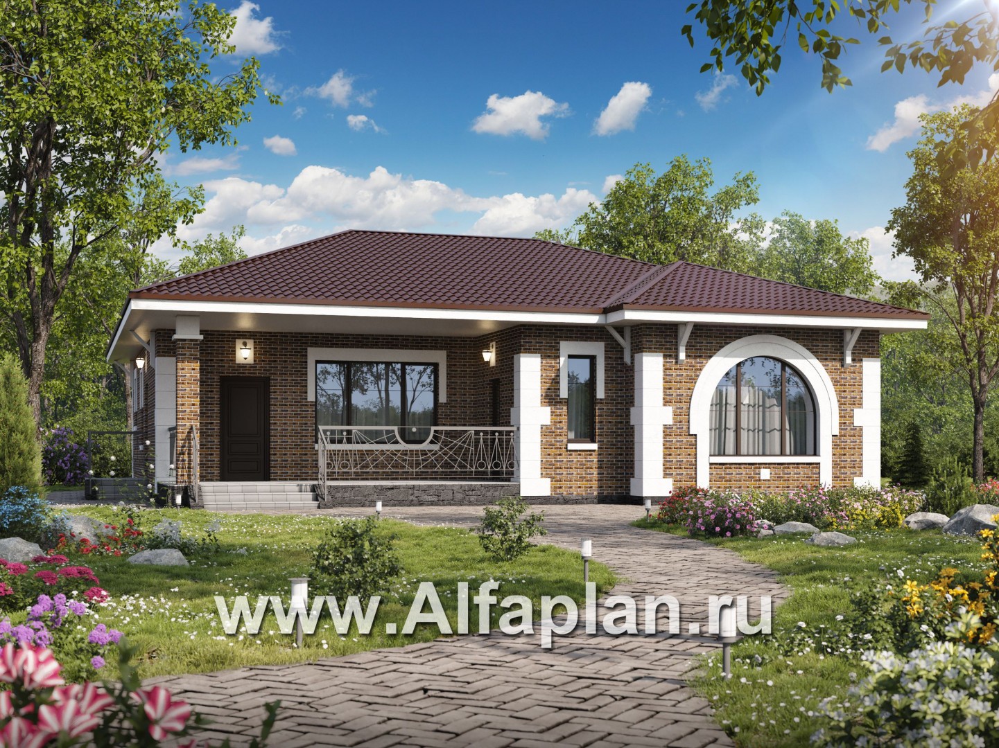 Проекты домов Альфаплан - Дом для отдыха (SPA-комплекс) с бассейном - основное изображение