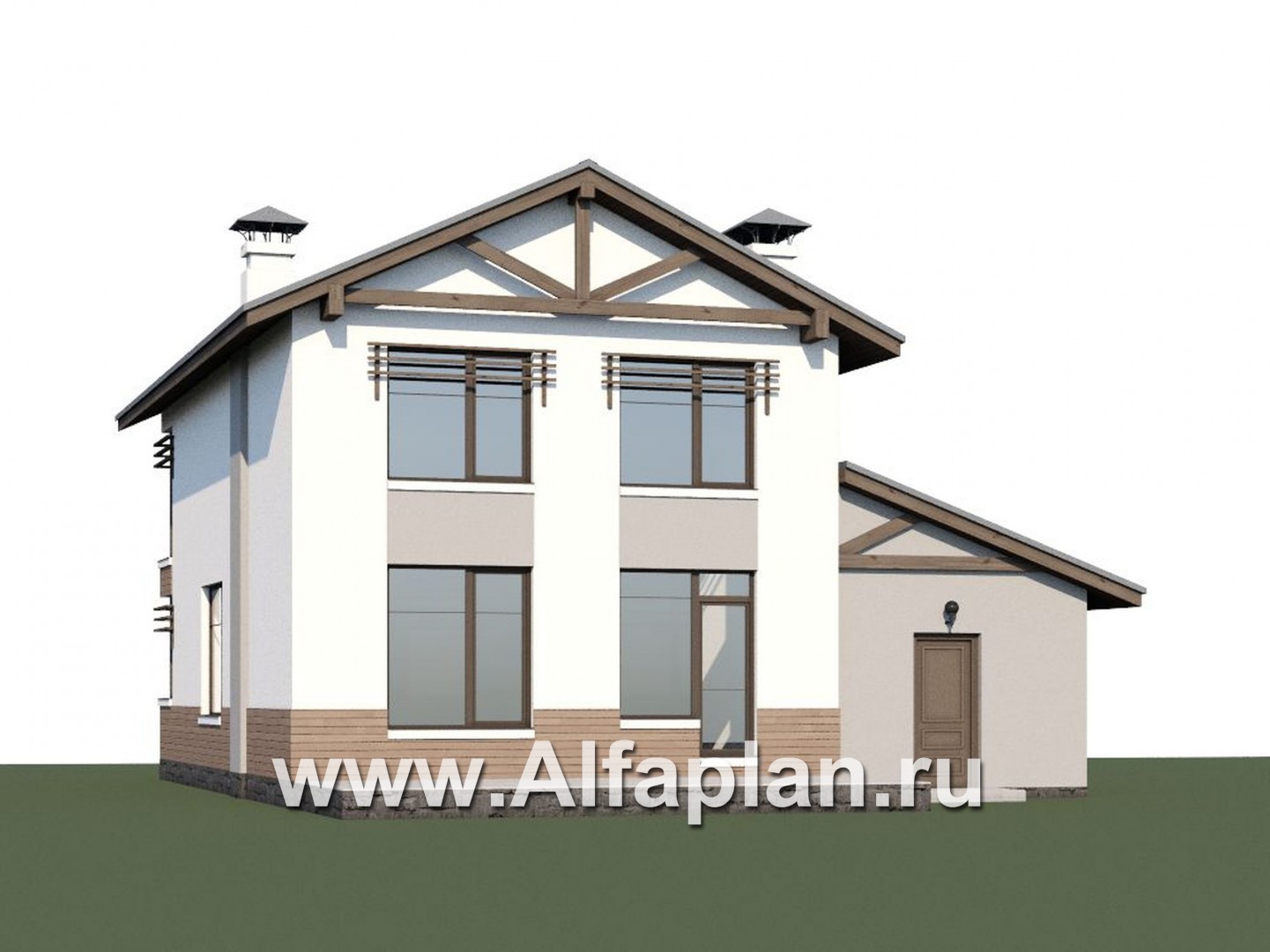 Проекты домов Альфаплан - «Солнечный» - современный, компактный и комфортный дом - дополнительное изображение №1