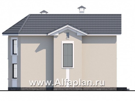 Проекты домов Альфаплан - «Веста» - небольшой удобный дом - превью фасада №2