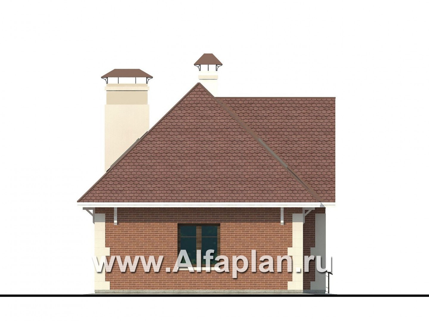 Проекты домов Альфаплан - Гостевой дом с гаражом на две машины - изображение фасада №3