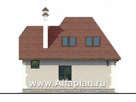 Проекты домов Альфаплан - Сауна с гостевой квартирой - превью фасада №4