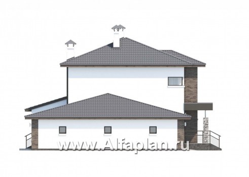 Проекты домов Альфаплан - «Приоритет» - современный экономичный дом - - превью фасада №3