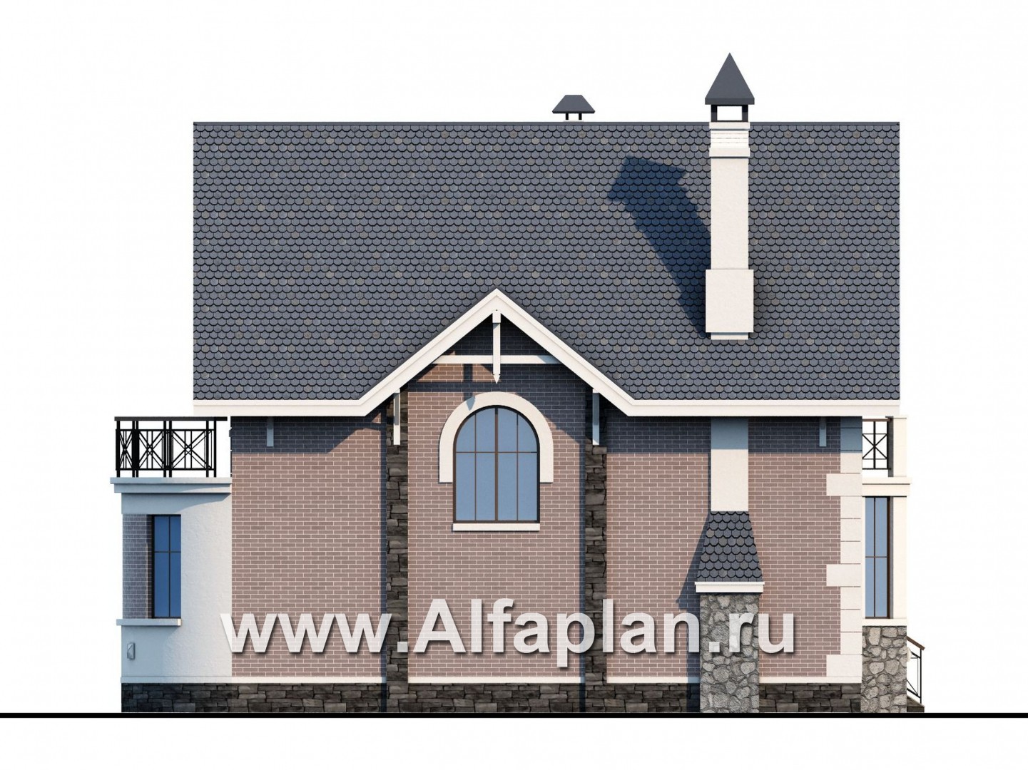 Проекты домов Альфаплан - «Стелла» - компактный дом - для маленького участка - изображение фасада №3