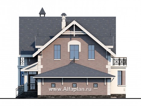 Проекты домов Альфаплан - «Стелла» - компактный дом - для маленького участка - превью фасада №2