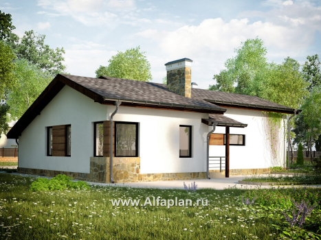 Проекты домов Альфаплан - Современный одноэтажный дом - превью дополнительного изображения №1