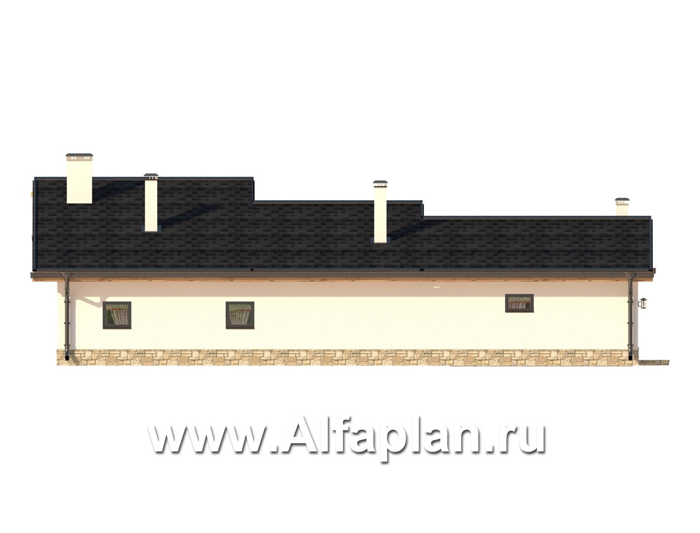 Проекты домов Альфаплан - Небольшой уютный дом для отдыха - изображение фасада №4