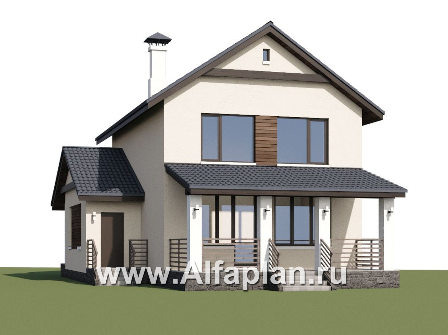 Проекты домов Альфаплан - «Весна» - проект дома в скандинавском стиле с удобным планом - дополнительное изображение №2