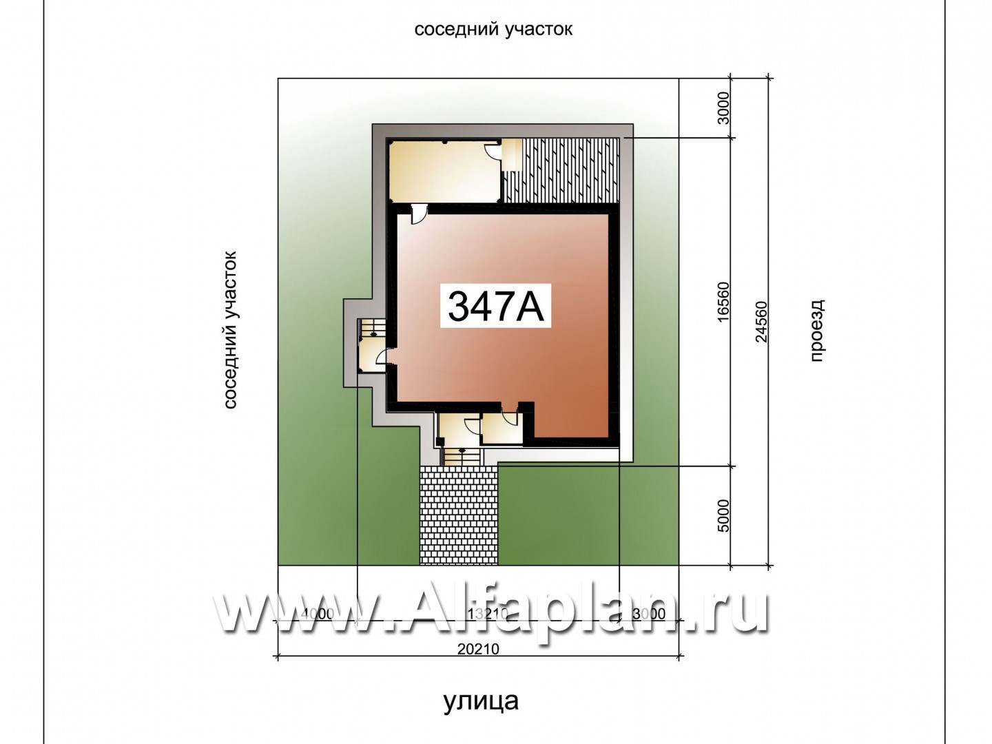 Проекты домов Альфаплан - «Седьмая высота» - комфортабельный дом с большой гостиной - дополнительное изображение №2